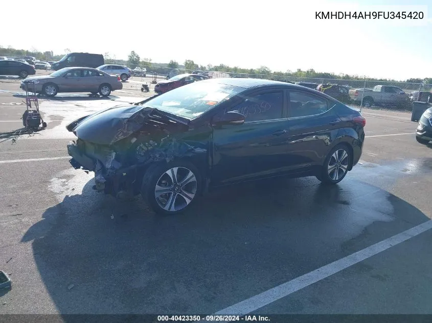 KMHDH4AH9FU345420 2015 Hyundai Elantra Sport