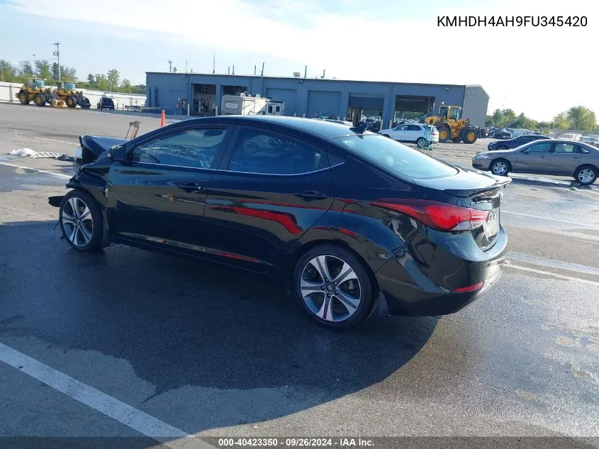 2015 Hyundai Elantra Sport VIN: KMHDH4AH9FU345420 Lot: 40423350