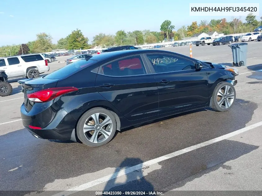 KMHDH4AH9FU345420 2015 Hyundai Elantra Sport