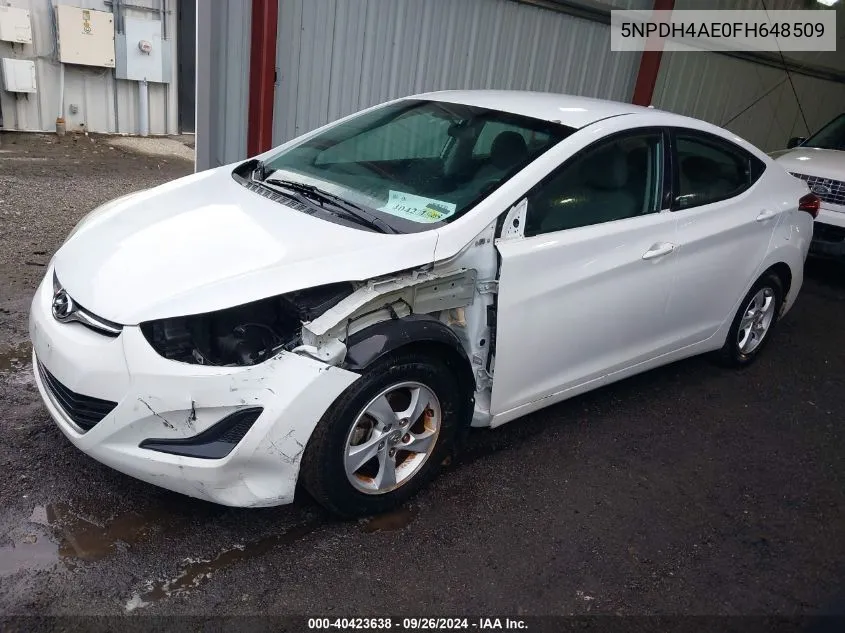 5NPDH4AE0FH648509 2015 Hyundai Elantra Se