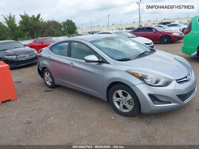 2015 Hyundai Elantra Se/Sport/Limited VIN: 5NPDH4AE6FH579826 Lot: 40427923