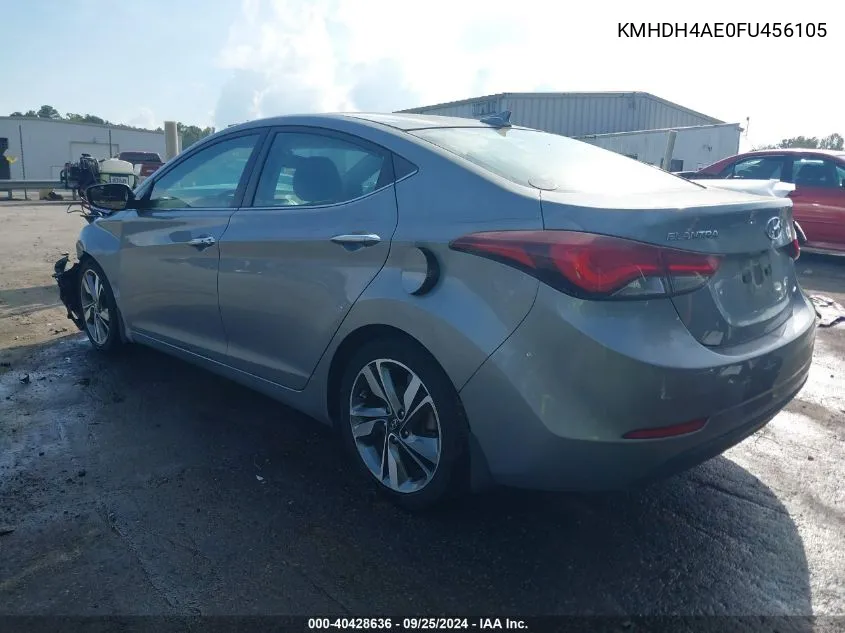 2015 Hyundai Elantra Limited VIN: KMHDH4AE0FU456105 Lot: 40428636