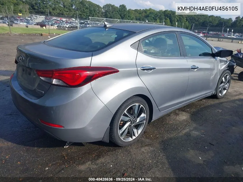 2015 Hyundai Elantra Limited VIN: KMHDH4AE0FU456105 Lot: 40428636