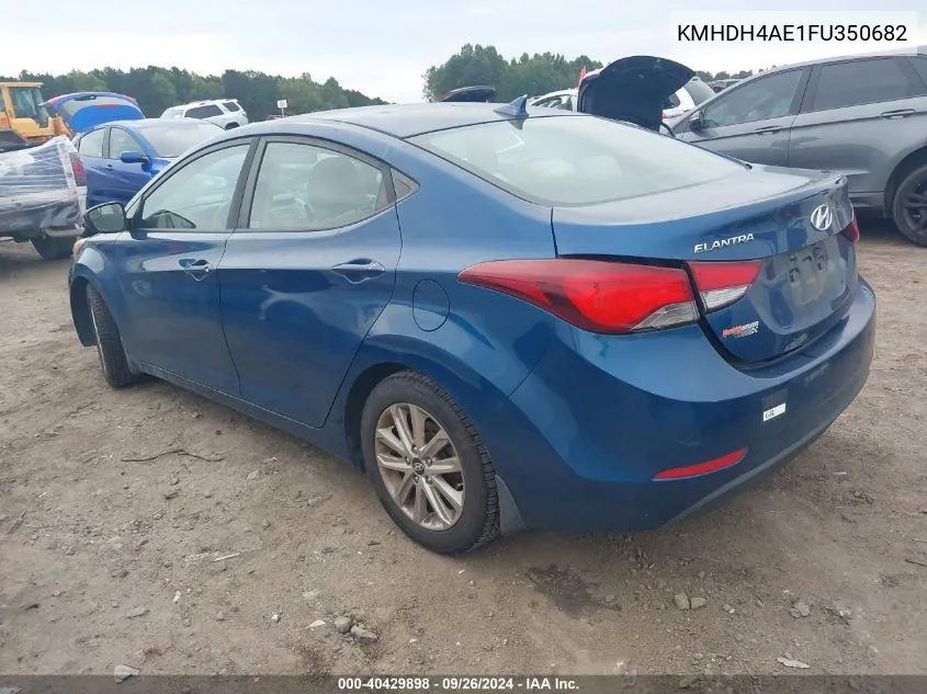 KMHDH4AE1FU350682 2015 Hyundai Elantra Se/Sport/Limited