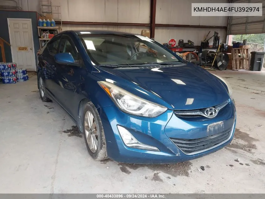 2015 Hyundai Elantra Se (Ulsan Plant) VIN: KMHDH4AE4FU392974 Lot: 40433896