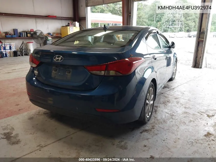 KMHDH4AE4FU392974 2015 Hyundai Elantra Se (Ulsan Plant)