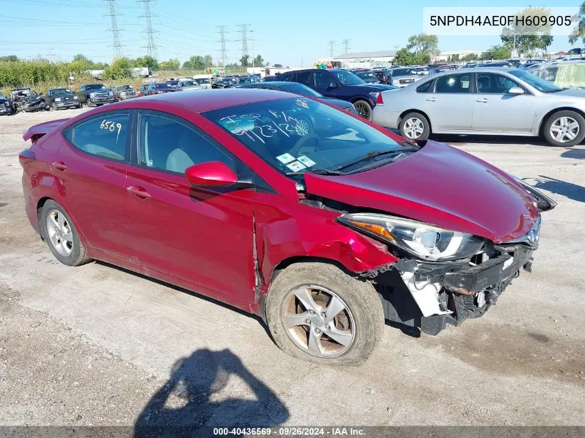 5NPDH4AE0FH609905 2015 Hyundai Elantra Se/Sport/Limited