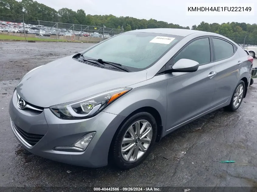 KMHDH4AE1FU222149 2015 Hyundai Elantra Se