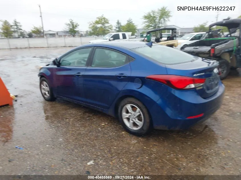 5NPDH4AE9FH622247 2015 Hyundai Elantra Se