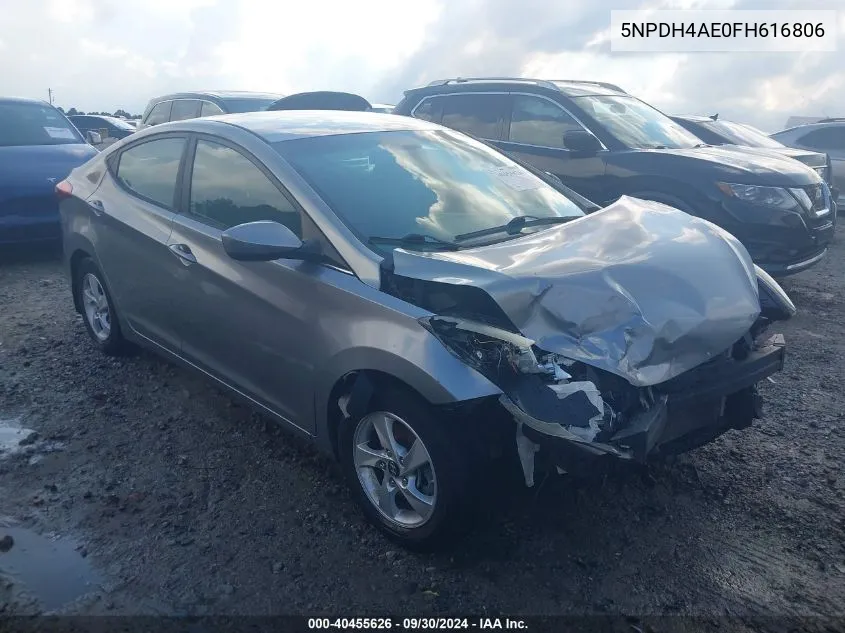 5NPDH4AE0FH616806 2015 Hyundai Elantra Se