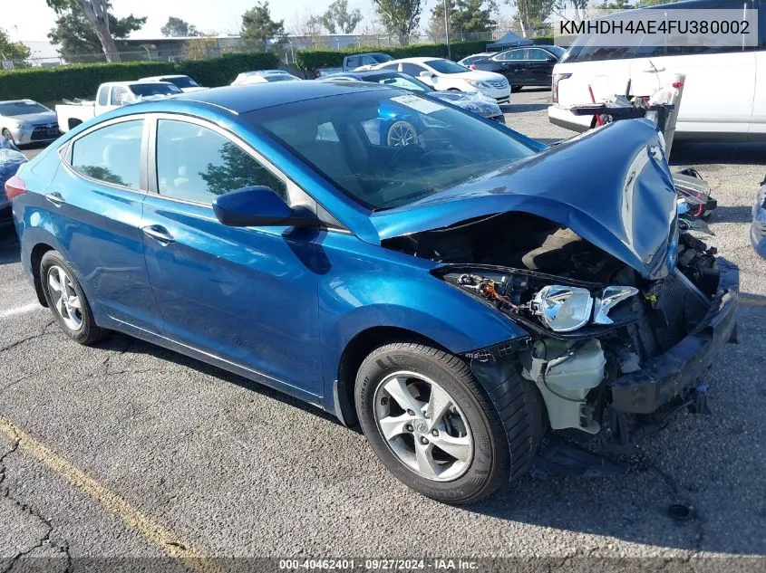 KMHDH4AE4FU380002 2015 Hyundai Elantra Se