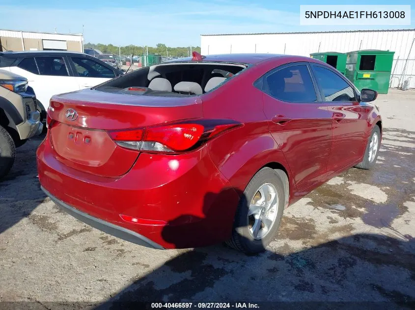 2015 Hyundai Elantra Se VIN: 5NPDH4AE1FH613008 Lot: 40466597