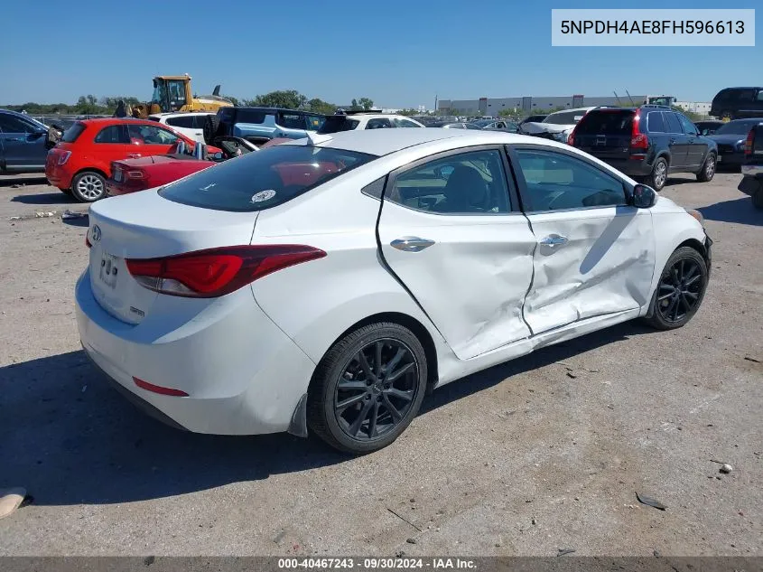 5NPDH4AE8FH596613 2015 Hyundai Elantra Limited