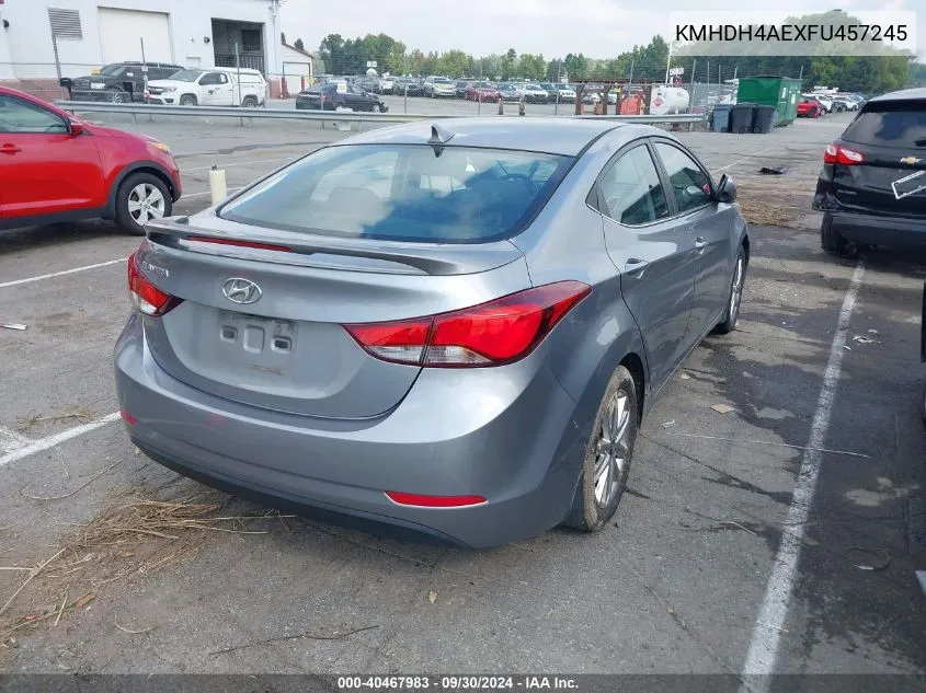 2015 Hyundai Elantra Se/Sport/Limited VIN: KMHDH4AEXFU457245 Lot: 40467983