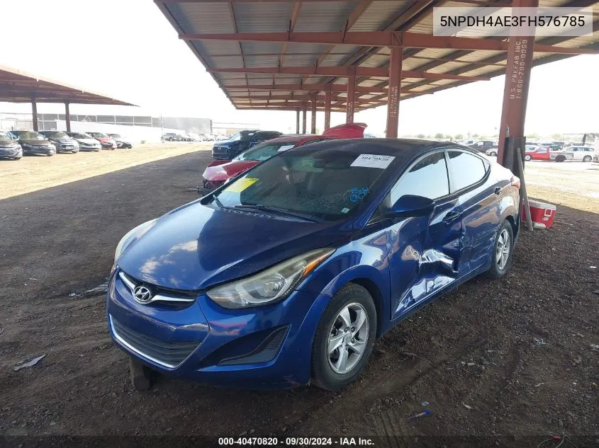 5NPDH4AE3FH576785 2015 Hyundai Elantra Se/Sport/Limited