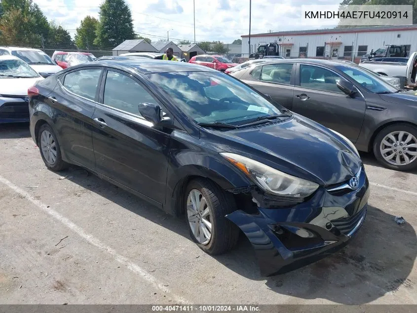 KMHDH4AE7FU420914 2015 Hyundai Elantra Se