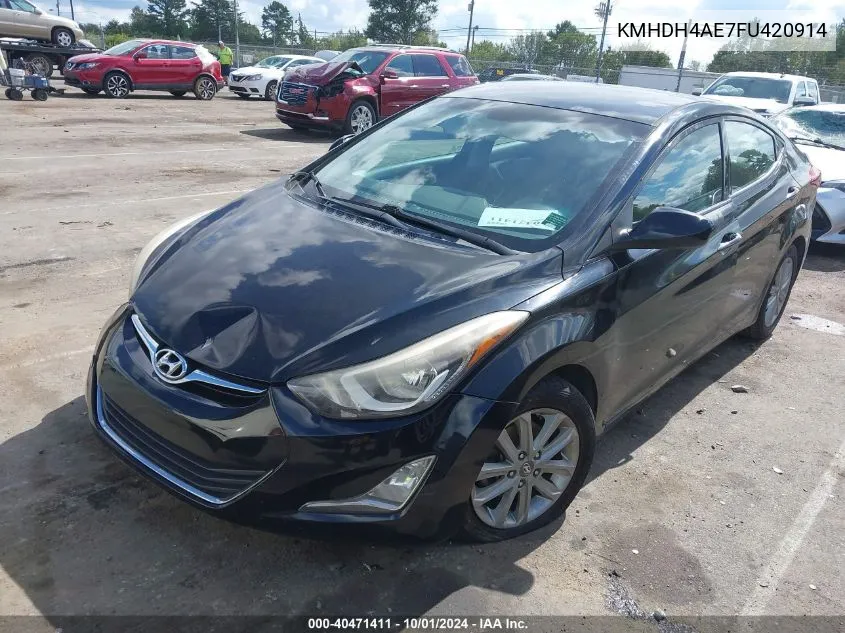 2015 Hyundai Elantra Se VIN: KMHDH4AE7FU420914 Lot: 40471411