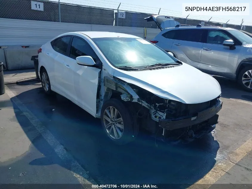 5NPDH4AE3FH568217 2015 Hyundai Elantra Se