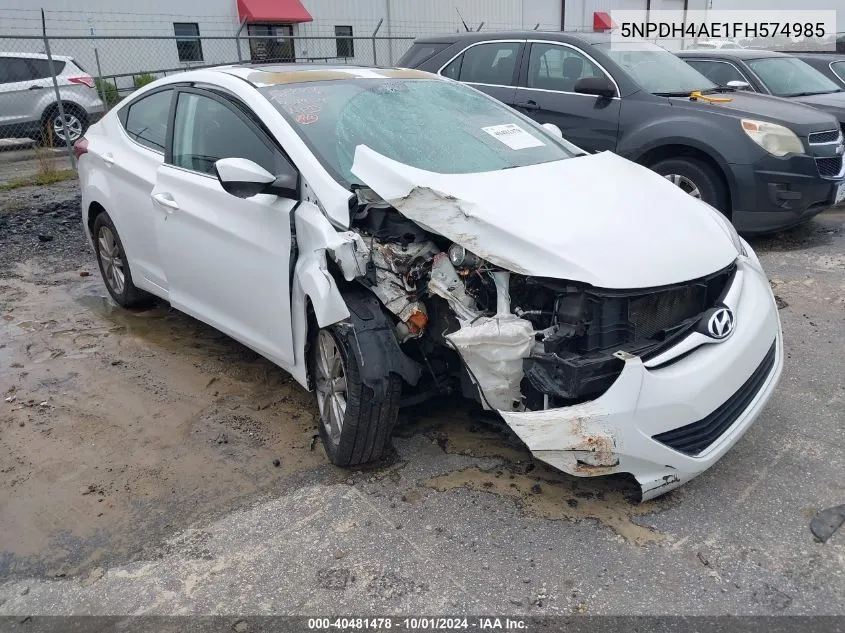 5NPDH4AE1FH574985 2015 Hyundai Elantra Se