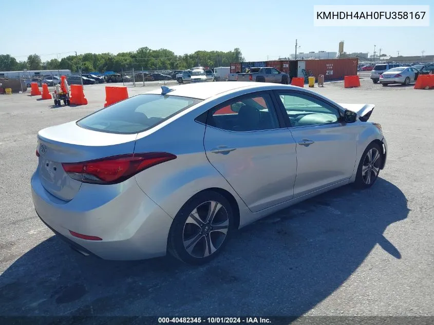 KMHDH4AH0FU358167 2015 Hyundai Elantra Sport