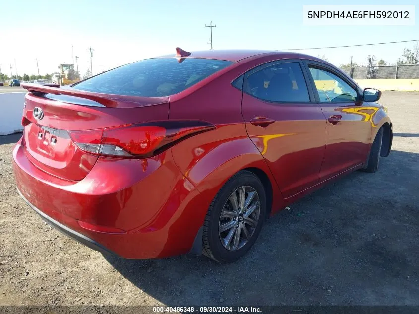 5NPDH4AE6FH592012 2015 Hyundai Elantra Se