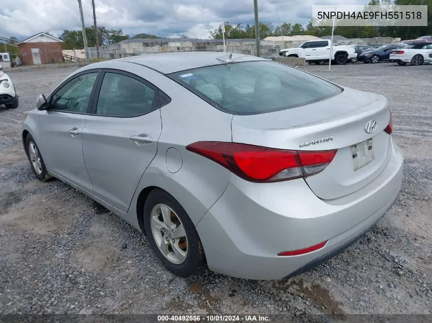 5NPDH4AE9FH551518 2015 Hyundai Elantra Se