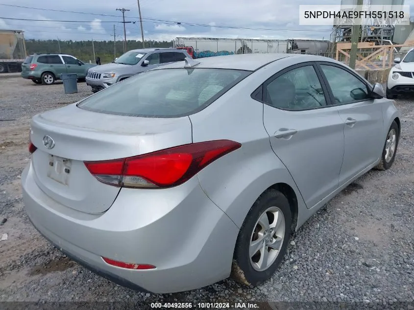 5NPDH4AE9FH551518 2015 Hyundai Elantra Se