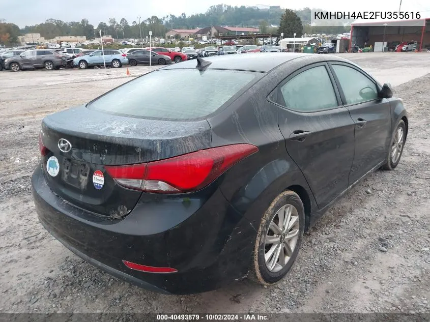 2015 Hyundai Elantra Se (Ulsan Plant) VIN: KMHDH4AE2FU355616 Lot: 40493879