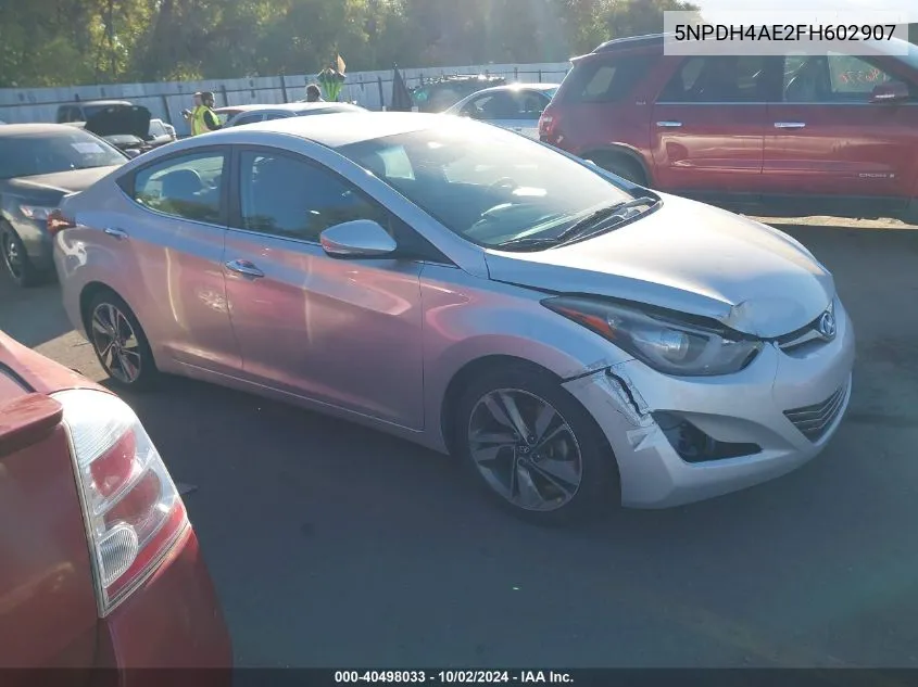 5NPDH4AE2FH602907 2015 Hyundai Elantra Limited