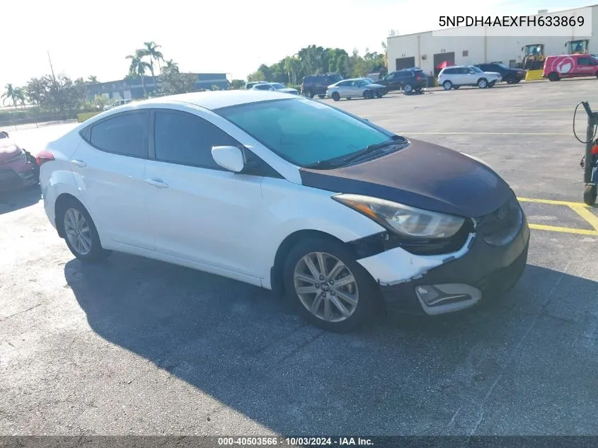 2015 Hyundai Elantra Se VIN: 5NPDH4AEXFH633869 Lot: 40503566