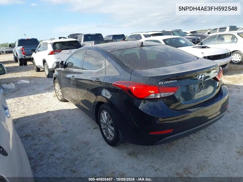 5NPDH4AE3FH592548 2015 Hyundai Elantra Se/Sport/Limited