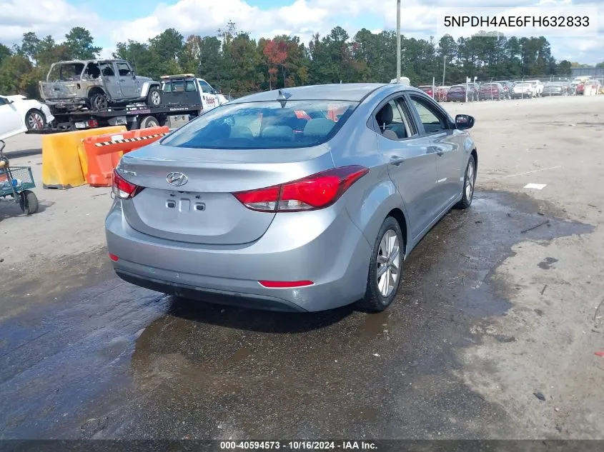 2015 Hyundai Elantra Se VIN: 5NPDH4AE6FH632833 Lot: 40594573