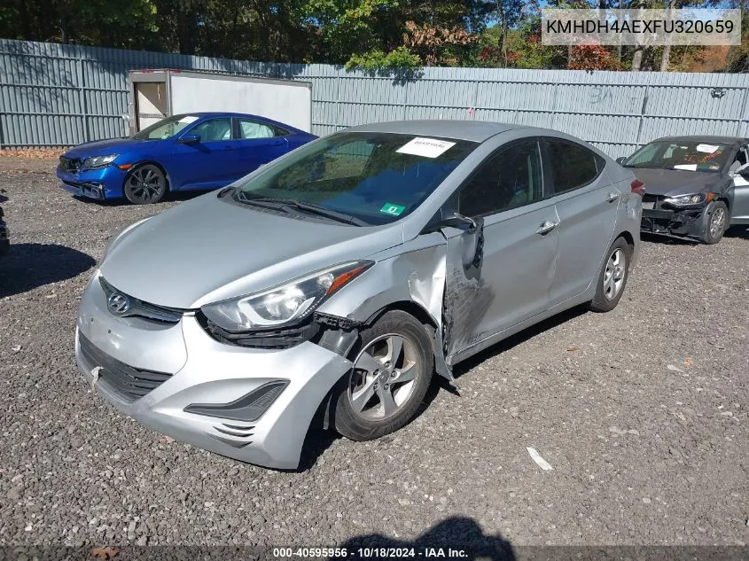 2015 Hyundai Elantra Se VIN: KMHDH4AEXFU320659 Lot: 40595956