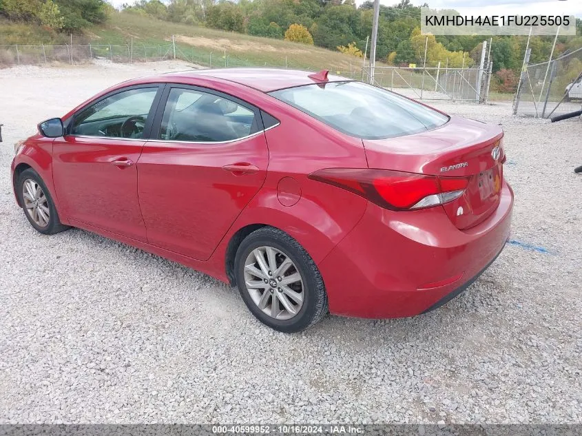 2015 Hyundai Elantra Se VIN: KMHDH4AE1FU225505 Lot: 40599952