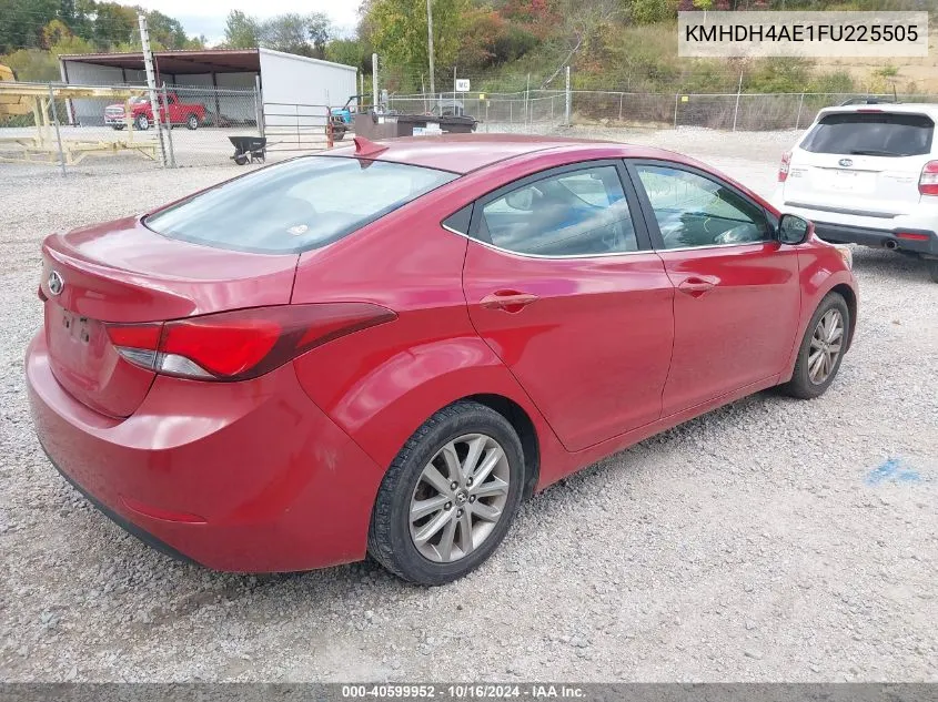 2015 Hyundai Elantra Se VIN: KMHDH4AE1FU225505 Lot: 40599952