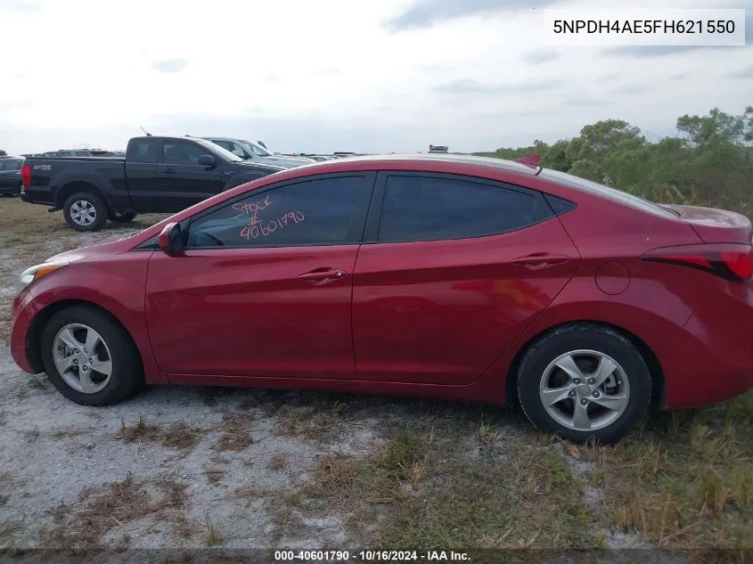 2015 Hyundai Elantra Se VIN: 5NPDH4AE5FH621550 Lot: 40601790