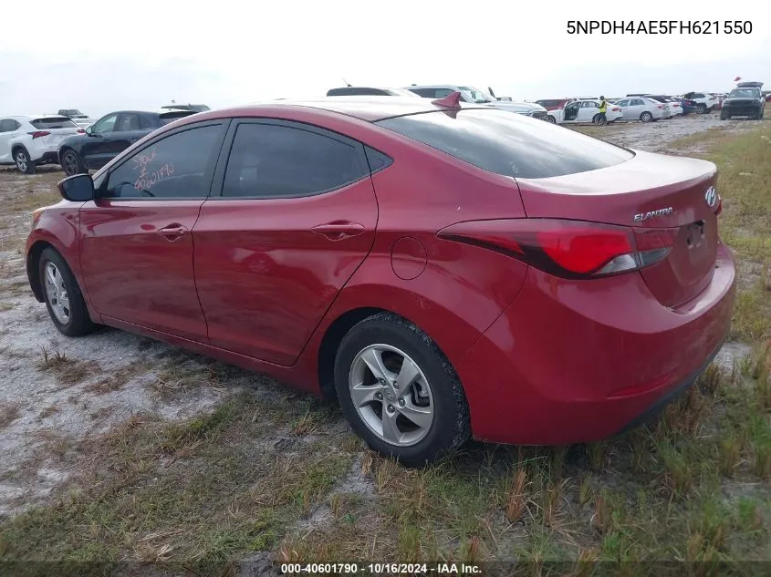 2015 Hyundai Elantra Se VIN: 5NPDH4AE5FH621550 Lot: 40601790