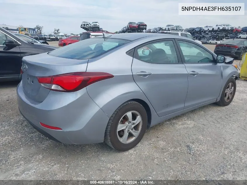 5NPDH4AE3FH635107 2015 Hyundai Elantra Se