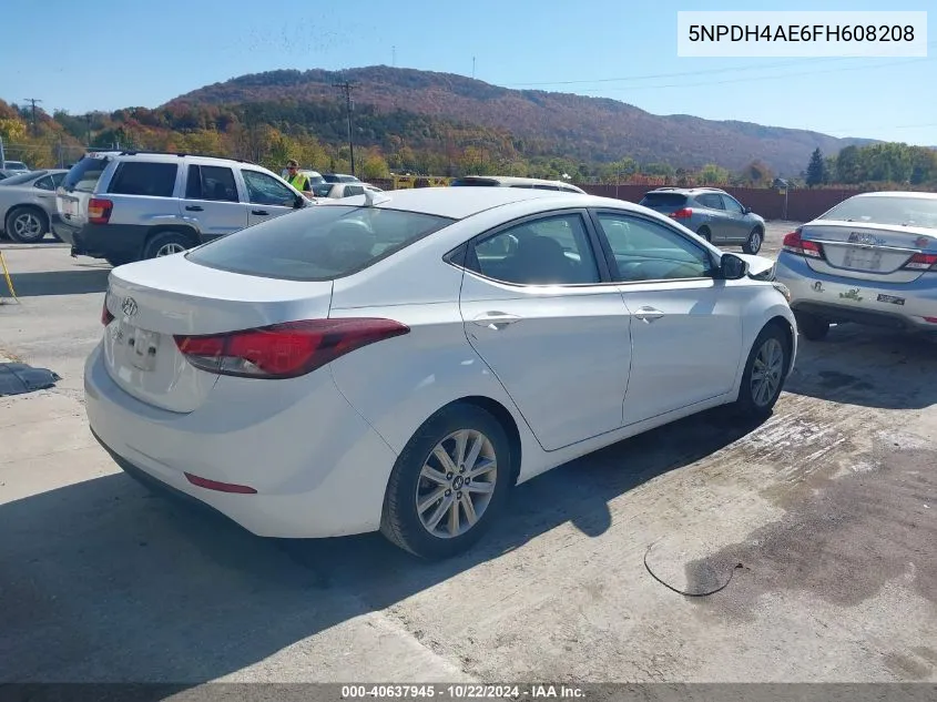 5NPDH4AE6FH608208 2015 Hyundai Elantra Se