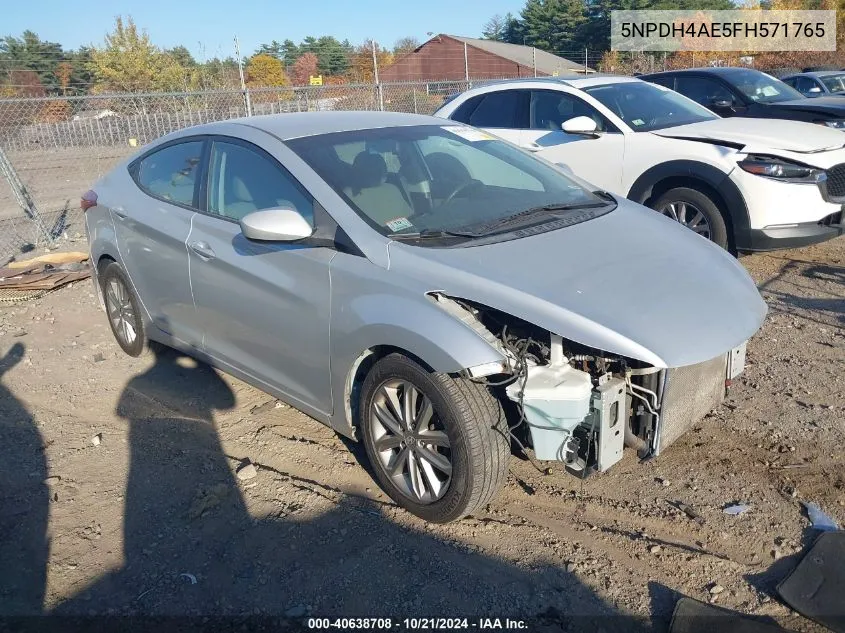 5NPDH4AE5FH571765 2015 Hyundai Elantra Se