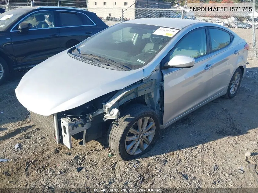 5NPDH4AE5FH571765 2015 Hyundai Elantra Se