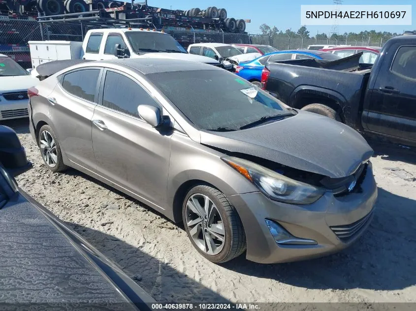 5NPDH4AE2FH610697 2015 Hyundai Elantra Limited