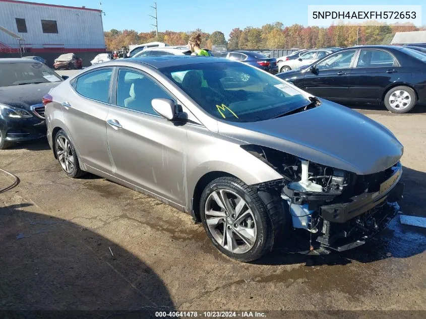 2015 Hyundai Elantra Limited VIN: 5NPDH4AEXFH572653 Lot: 40641478