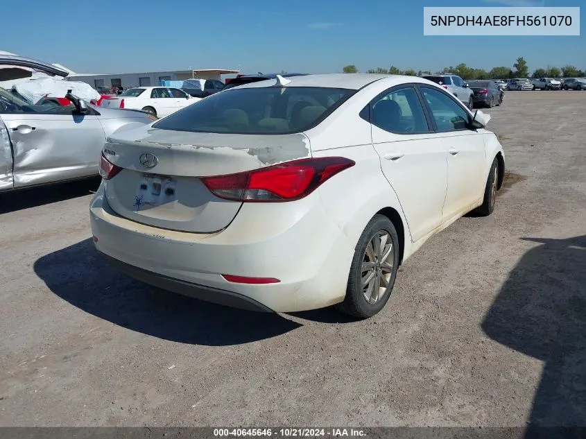 5NPDH4AE8FH561070 2015 Hyundai Elantra Se