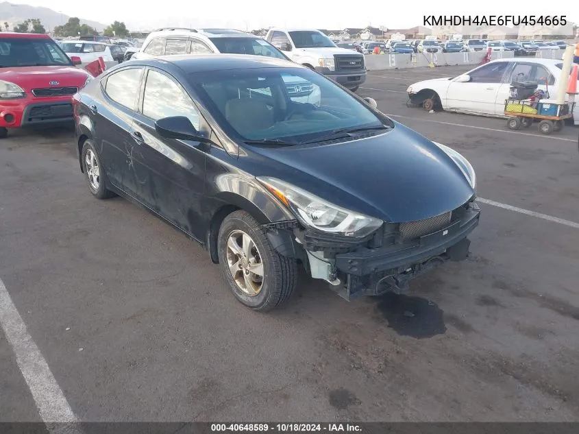 KMHDH4AE6FU454665 2015 Hyundai Elantra Se