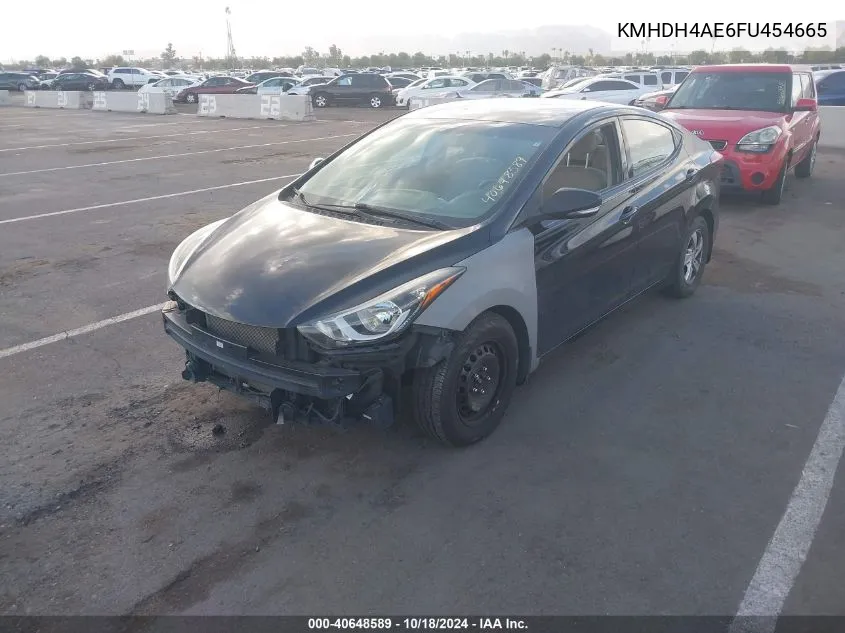 KMHDH4AE6FU454665 2015 Hyundai Elantra Se