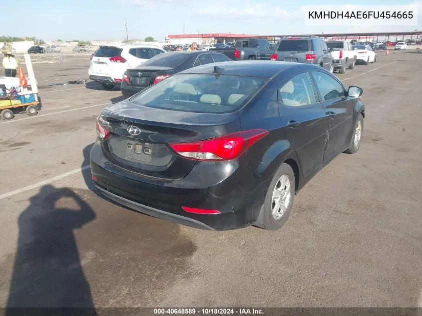 KMHDH4AE6FU454665 2015 Hyundai Elantra Se