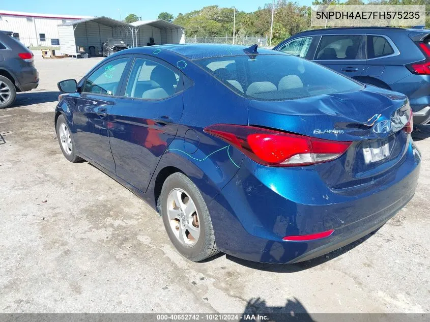 5NPDH4AE7FH575235 2015 Hyundai Elantra Se