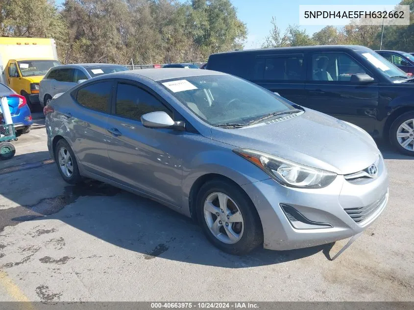 2015 Hyundai Elantra Se VIN: 5NPDH4AE5FH632662 Lot: 40663975