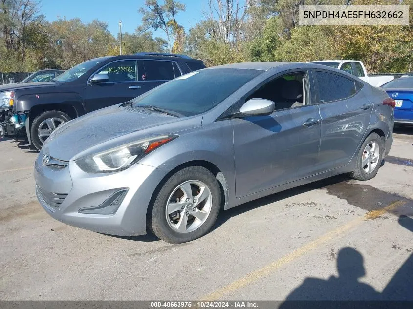 2015 Hyundai Elantra Se VIN: 5NPDH4AE5FH632662 Lot: 40663975